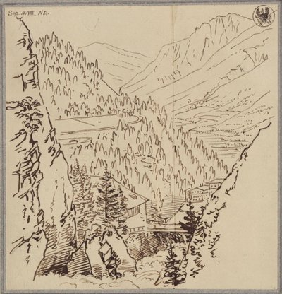 View in the Gastein Valley by Karl Friedrich Schinkel