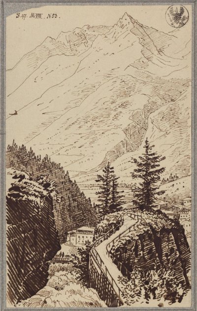 View in the Gastein Valley by Karl Friedrich Schinkel