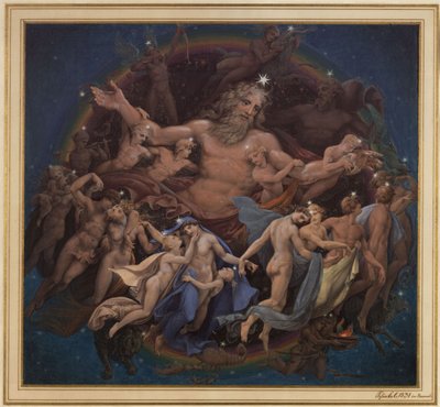 Berlin. Old Museum at the Lustgarten. Design for the mural "Uranus and the Dance of the Stars" by Karl Friedrich Schinkel