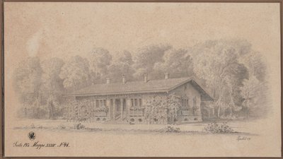 Berlin. Swiss House on Peacock Island. View by Karl Friedrich Schinkel