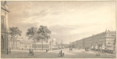 Berlin, Unter den Linden. View of the Lustgarten with Palace Bridge, Old Museum, Cathedral, and Palace by Karl Friedrich Schinkel