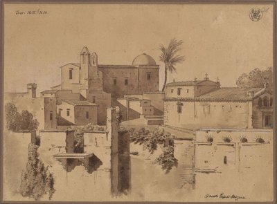 Convent Near Mazara / Monastery or Church in Marsala, Sicily by Karl Friedrich Schinkel