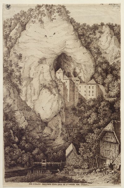 The Predjama Castle or Lueg 12 Hours from Trieste by Karl Friedrich Schinkel