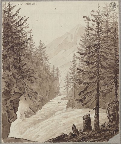 The Klamm Pass with the Gasteiner Ache near Lend in Salzburg by Karl Friedrich Schinkel