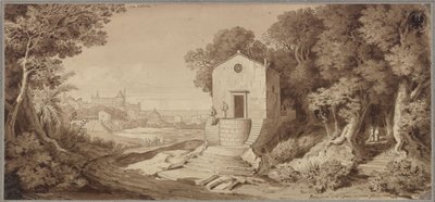 A Small Chapel Built of Lava near Giarre on Mount Etna by Karl Friedrich Schinkel