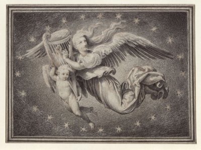 Genius of Music, Playing a Harp by Karl Friedrich Schinkel