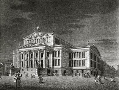 View of the Schauspielhaus (concert hall), engraving by Karl Friedrich Schinkels by Karl Friedrich Schinkel