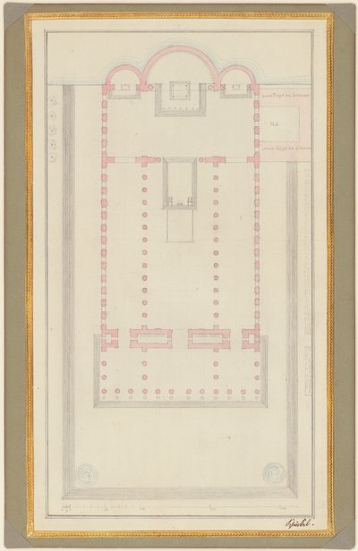 Ground Plan of a Cathedral for Berlin by Karl Friedrich Schinkel