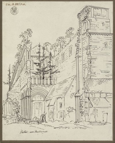 Paulinzella Monastery Ruins. View from the West by Karl Friedrich Schinkel
