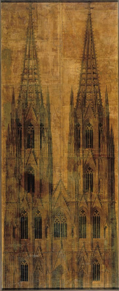 Cologne. Cathedral. Elevation of the West Facade by Karl Friedrich Schinkel