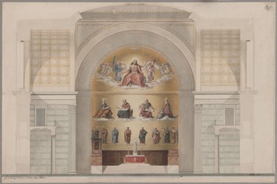 Potsdam. Nikolaikirche. Design for the Decoration of the Apse by Karl Friedrich Schinkel