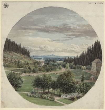Promenade at Marienbad by Karl Friedrich Schinkel