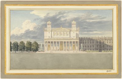 The Façade and Surroundings of a Cathedral for Berlin by Karl Friedrich Schinkel