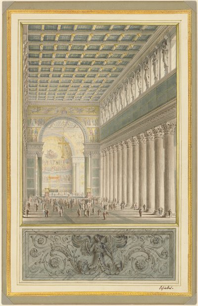 The Nave, Apse, and Crossing of a Cathedral for Berlin by Karl Friedrich Schinkel