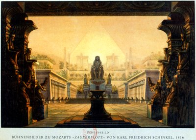 The courtyard of the temple of Isis and Osiris where Sarastro was High Priest by Karl Friedrich Schinkel