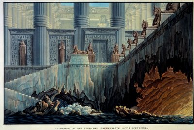 Theatre decor for the enchanting flute (Opera 