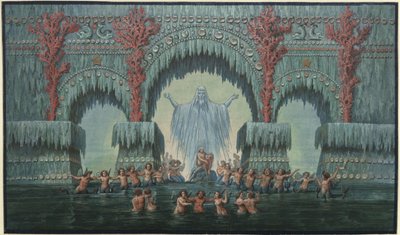 Undine. Opera by E. T. A. Hoffmann. Design of the 10th Decoration. Kühleborn
