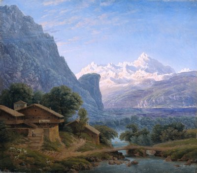 View of Mont Blanc by Karl Friedrich Schinkel