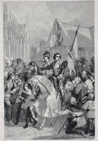 Entrance of Joan of Arc and Charles VII to Reims (detail) by Karl Girardet