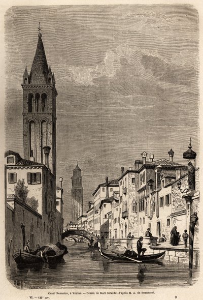 The Rezonico Canal, illustration for Adalbert de Beaumont