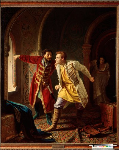 The Last Minutes of the First False Dimitri (Dimitri II of Russia, born Gregori Otrepiev) by Karl Gottlieb Wenig