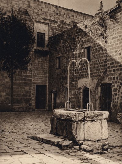 Nazareth, Well in the Courtyard of the Church of the Annunciation by Karl Grober