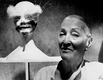 Portrait of the German painter and sculptor Meret Oppenheim by Karl Heinz Bast