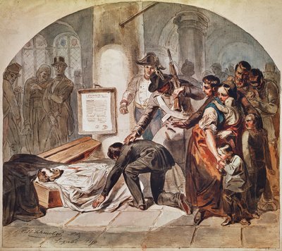 Burial of the Democratic Robert Blum Shot in October 1848 in Vienna by Karl Hermann Schmolze