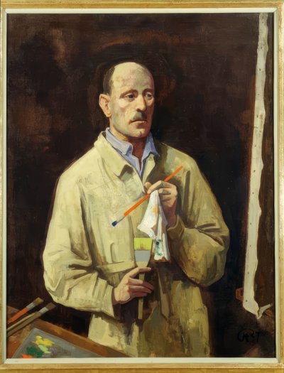 Self-Portrait in Front of the Easel by Karl Hofer