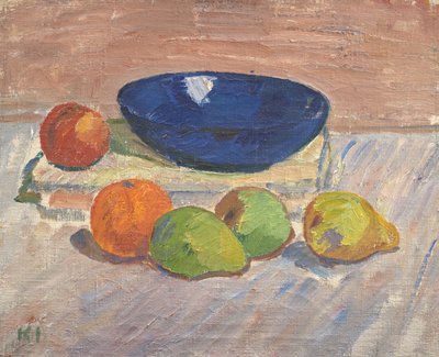 Still Life with Blue Bowl and Fruits by Karl Isakson