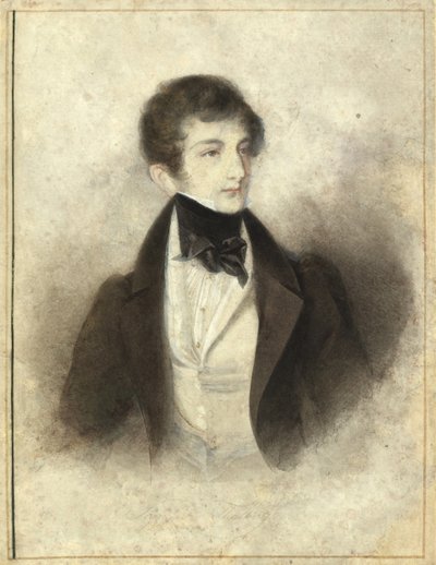 Portrait of the Pianist and Composer Sigismund Thalberg by Karl Joseph Aloys Agricola
