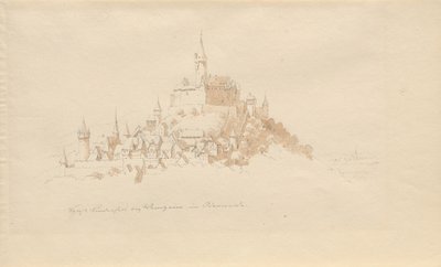 Lindenfels Castle near Weinheim in the Odenwald by Karl Julius Von Leypold