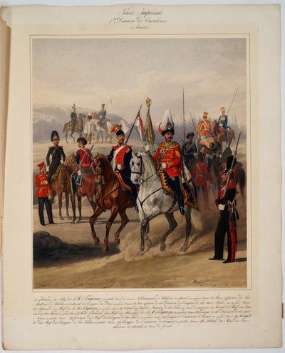 Soldiers of the 1st Guard Cavalry Division of the Russian Imperial Guard by Karl Karlovich Piratsky