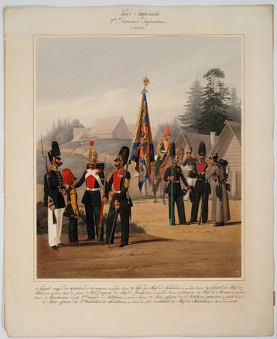 Soldiers of the 2nd Guards Infantry Division of the Russian Imperial Guard by Karl Karlovich Piratsky
