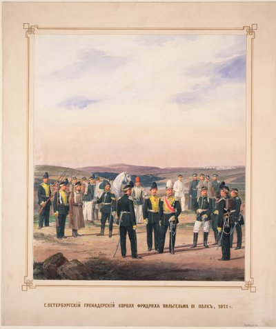 St. Petersburg Life-Guards Grenadier Regiment of King Frederick William III, 1871 by Karl Karlovich Piratsky