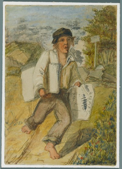 Newspaper Boy by Karl L.H. Mueller