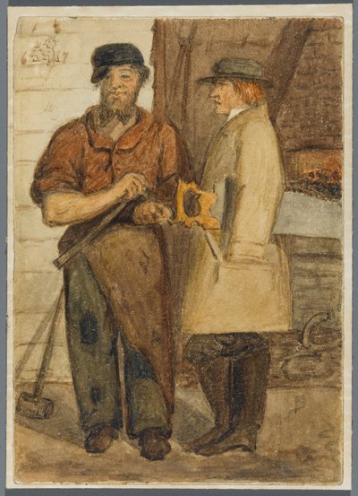 Two Stone Workers by Karl L.H. Mueller