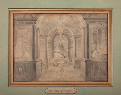 Napoleon at Work in the Library of the Chateau de Malmaison, c.1806 by Karl Loeillot Hartwig