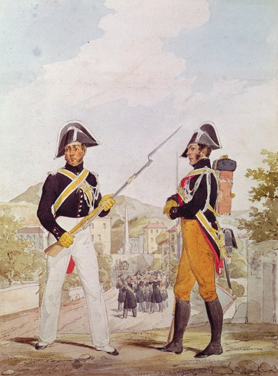 Police Officers of the Garde des Consuls in Uniform by Karl Loeillot Hartwig
