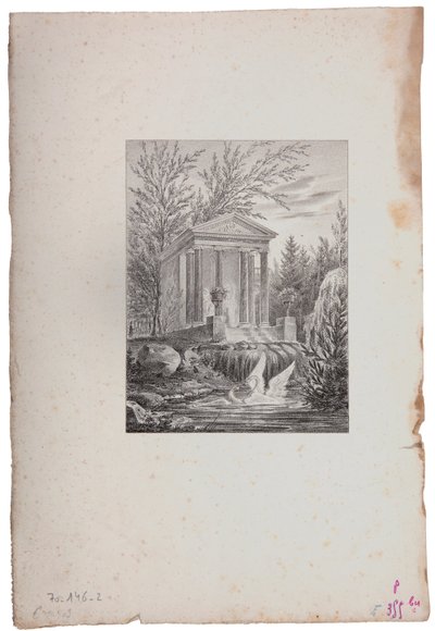 The Temple of Love in the Park at the Chateau de Malmaison by Karl Loeillot Hartwig