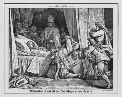 Maximilian II Emmanuel, Elector of Bavaria, at the Deathbed of His Son by Karl Ludwig Adolf Ehrhardt