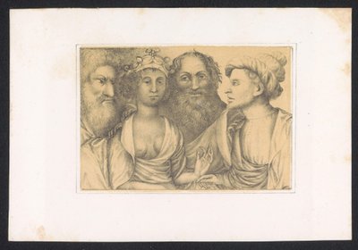 Men Uniting Young Man and Woman (series title: Designs and Studies of a Dutch Master from the XV Century. After the Originals Preserved in the Royal Library in Berlin) by Karl Palzow