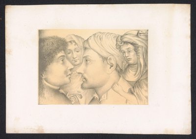 Two Men and Women (Designs and Studies of a Dutch Master from the 15th Century) by Karl Palzow