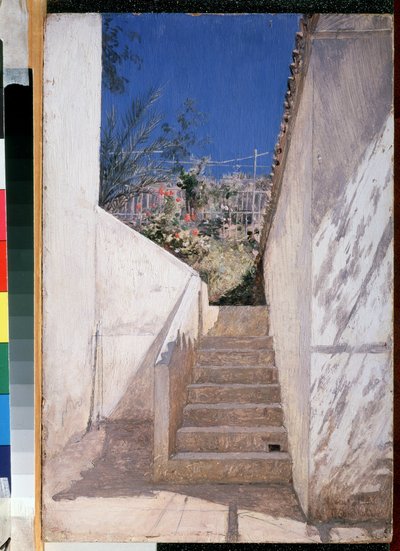 The garden staircase, Algeria by Karl Pavlovich Bryullov