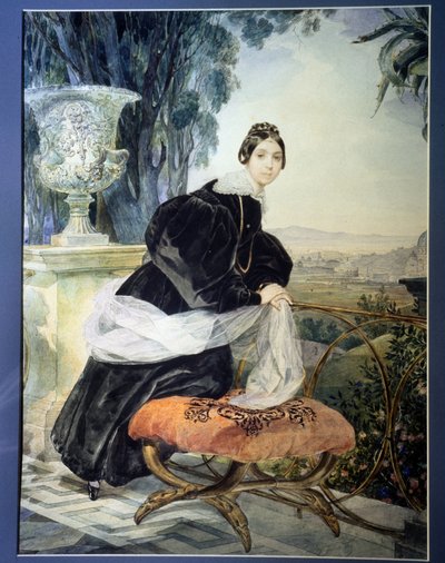 Portrait of the Grand Duchess of Russia Elisabeth Saltykova by Karl Pavlovich Bryullov