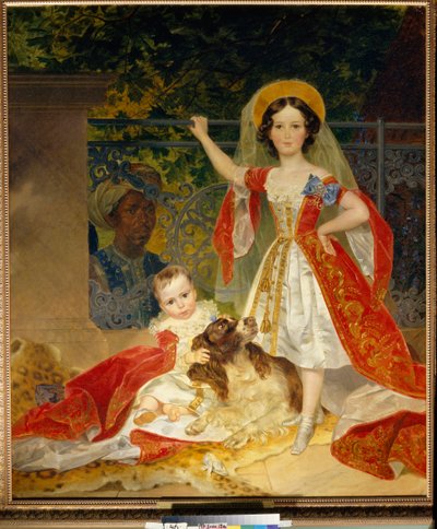 Portrait of Children of Prince Volkonsky by Karl Pavlovich Bryullov