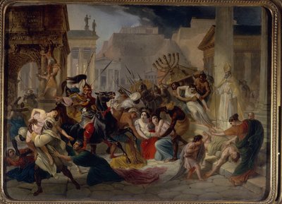 Genseric and the Vandals invade Rome, painting by Karl Pavlovich Briullov by Karl Pavlovich Bryullov