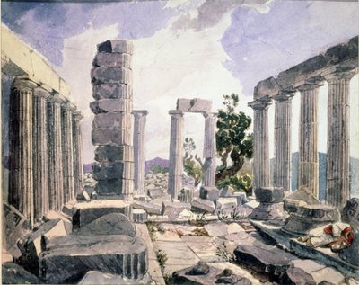 View of the Temple of Apollo Epicurius at Bassae by Karl Pavlovich Bryullov