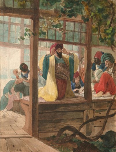 A Barber Shop by Karl Pavlovich Bryullov