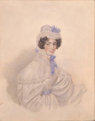 Portrait of Anna Borisovna Bakunina by Karl Pavlovich Bryullov